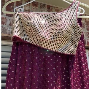 Gold and Burgundy Indian Wedding Set